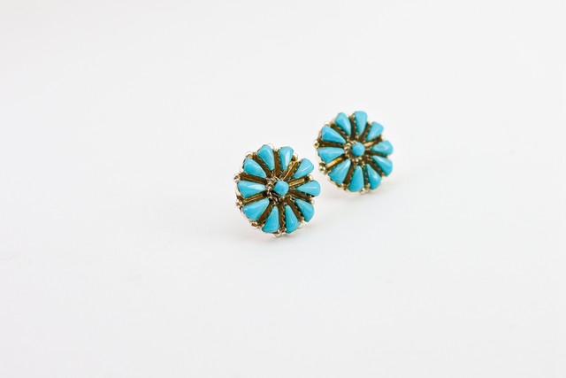 インディアンジュエリー ターコイズ Pierce ピアス ズニ族 Indianjewelry クラスター 人気 Ij Shop7