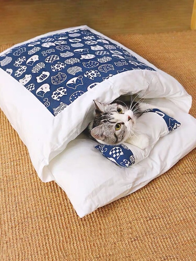 インスタ ペットハウス 布団 封筒型 暖かい 犬猫通用 ペットベッド マット Melissa