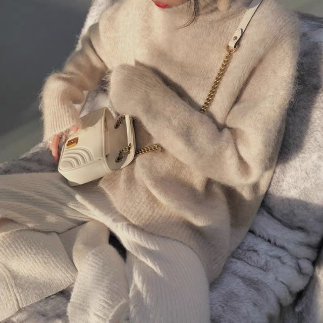 brown fur knit
