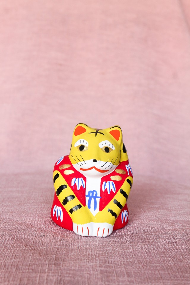 こらんしょ人形 虎 会津中湯川人形 土人形 おみやげ処 本家美濃屋 大内宿