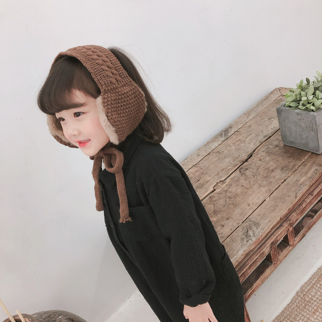 イヤーマフ 耳あて イヤーマフラー ニット ボア ファー もこもこ エコファー フェイクファー 子供 キッズ 韓国 韓国子供服 おしゃれ プレゼント ギフト Maokico ベビー服とママ服のお店