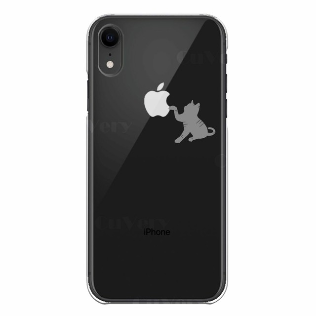 3営業日以内に発送 Iphonexr ケース かわいい クリアケース ワイヤレス充電対応 ハード クリア 透明 ケース カバー ねこ 猫 どら猫 リンゴきになる スマホケースと雑貨の店 Happy Hit