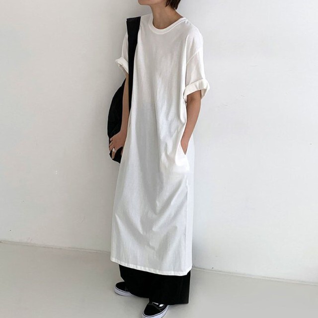ワンピース Tシャツ ワンピ ロングtシャツ 無地 ロング 体型カバー 半袖 ゆったり 大きめ 春 夏 重ね着 レイヤード コーデ A1163 Happinessshop ハピネスショップ レディース ファッション アイテム トレンド ワンピース Tシャツ ワンピ ロングtシャツ 無地 ロング 体型カバー 半袖 ゆったり 大きめ 春 夏 重ね着 レイヤード コーデ A1163 Happinessshop ハピネスショップ レディース ファッション アイテム トレンド