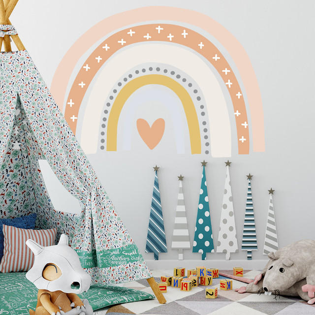 特価 北欧 ウォールステッカー 子供部屋 レインボー 可愛い おしゃれ インテリア 人気 Dyh海外子供用品