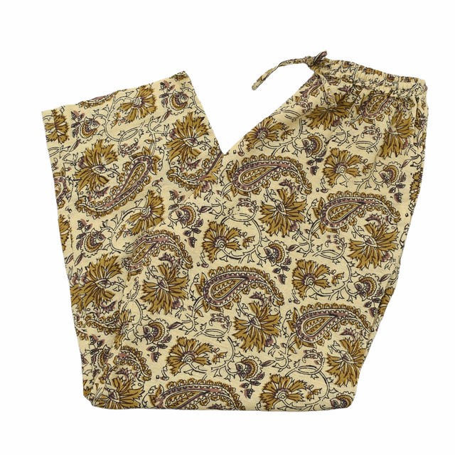 Paisley full pattern cotton easy pants