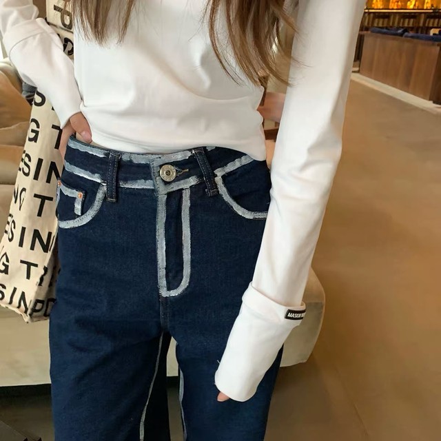 white line over pants