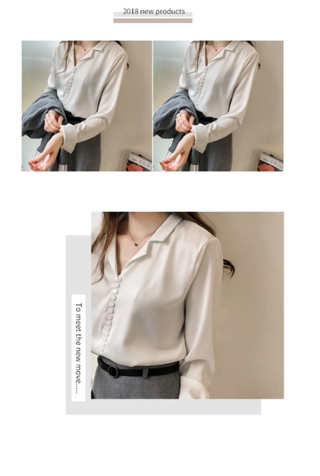 秋服 レディース 春秋 秋冬 オープンカラーシャツ ボタンダウン とろみブラウス とろみシャツ 無地 長袖 大きめサイズ サイズ展開 レディ Basecamp49