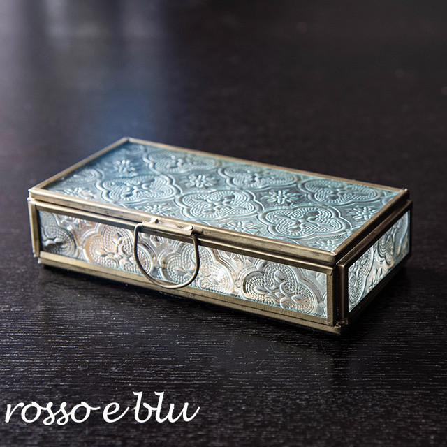 ジュエリー ボックス ガラス アクセサリー ケース ボックス 収納 箱 ネックレス 指輪 リング イヤリング 保管 トレー かわいい おしゃれ 小さめ コンパクト 人気 Rosso E Blu Jewelry ロッソエブルージュエリー K18と天然石のお守りジュエリー 通販