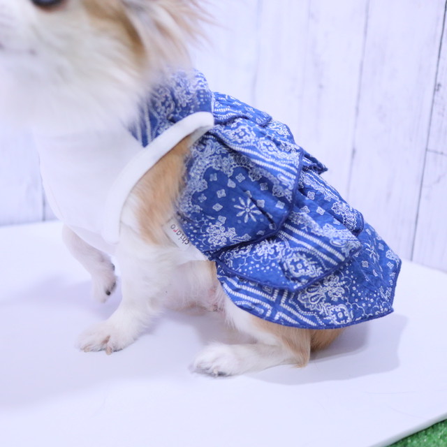 バンダナ柄ワンピース Chiaro チアロ Dogprime ドッグプライム 春夏物犬服 ドッグウェア ペット用品 可愛いペット洋服 犬おしゃれ服 バンダナ柄犬服 Cool犬服 涼しい犬服 クール犬服 犬用品 ペット用品 Tuktuk 犬服ドッグウェア キャリーバッグ ペット用品店