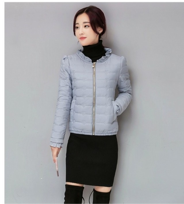 ニットワンピース 韓国 秋 冬 ジャケット レディース アウター ショートジャケット ブルゾン 中綿ブルゾン 綿 小さいサイズ 大きいサイズ Basecamp49