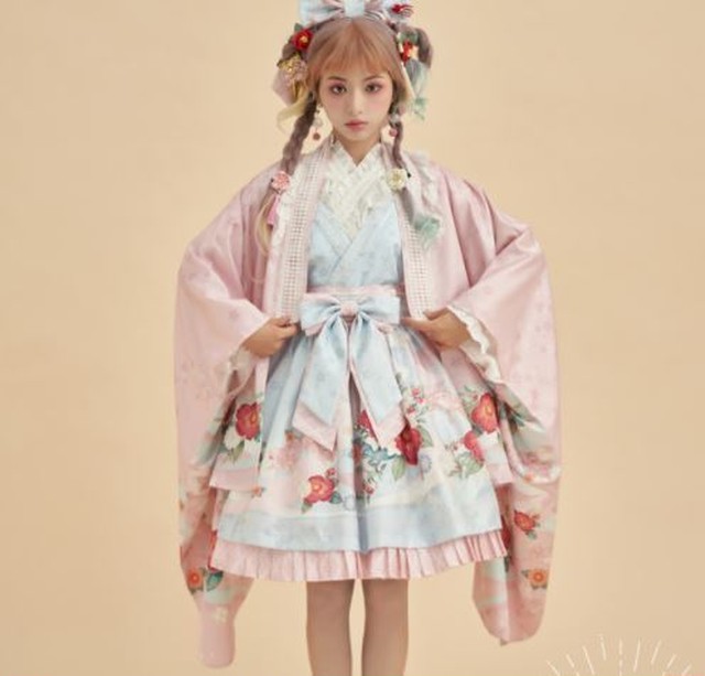 和ロリ 2way ジャンスカ スカート6色 Nyanya 通年 春夏 春秋 かわいい 和服 和ロリ プリーツ ミディアム リボン ワンピース ワンピ ドレス レース おしゃれ 着物 和柄 Aライン ゆったり レイヤード 重ね着 撮影 イベント おでかけ デート ゴスロリ ロリータファッション