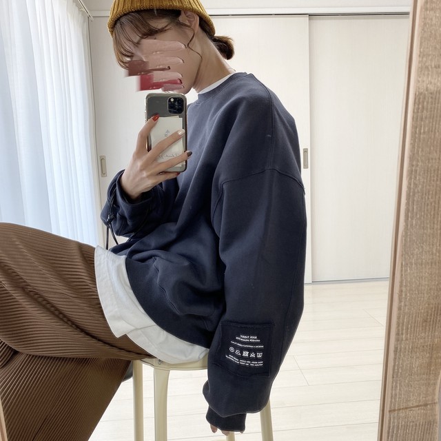 original tag sweat 【charcoal】