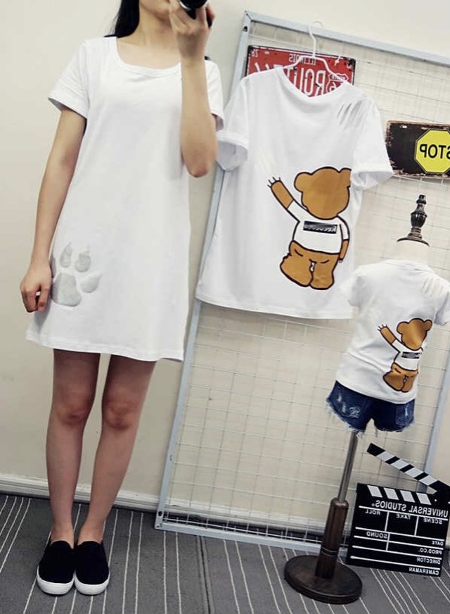 キッズ 1 140ｃｍ ママ パパセット価格 親子リンクコーデ キッズtシャツ又はキッズワンピース 大人tシャツ ママワンピ バックプリント Cnalb5644 Mamatoissyo