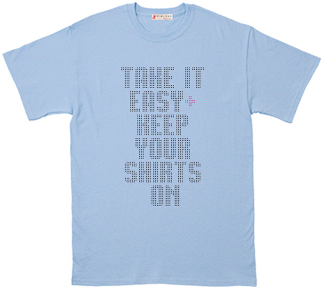 T055 ｔシャツ お洒落なフォント ユーモア感 メッセージtee Take It Easy 1012