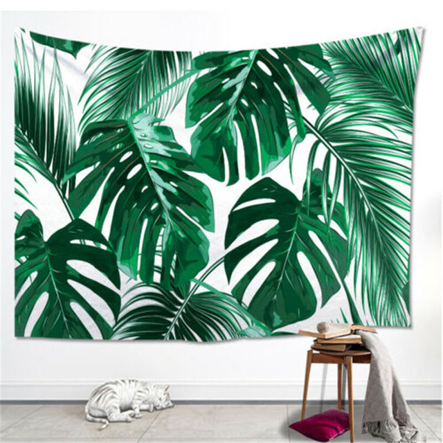 送料無料 タペストリー 壁掛け モンステラ 観葉植物 ジャングル 南国 南の島 人気 おしゃれ インテリア ディスプレイ 輸入雑貨 アート Hachinohe Base 1518