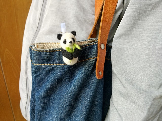 Monchi ペン パンダ 羊毛ボールペン Needle Works Monchi