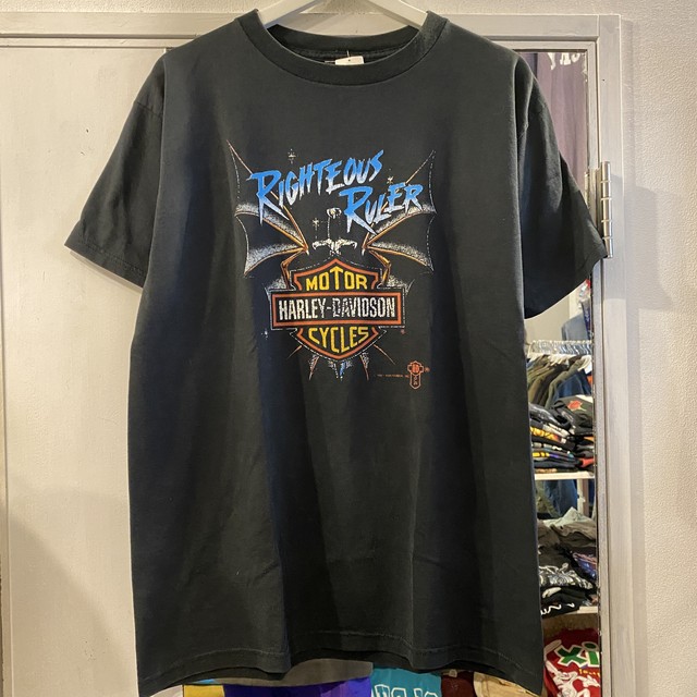 ビンテージ 80年代 ハーレーダビッドソン Tシャツ ブラック Mother Earth