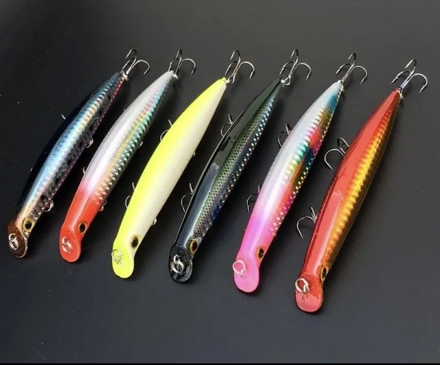 めっちゃ飛ぶ 釣り ルアー６色セット ミノー 12cm 16g サスケ風 Fishing0226