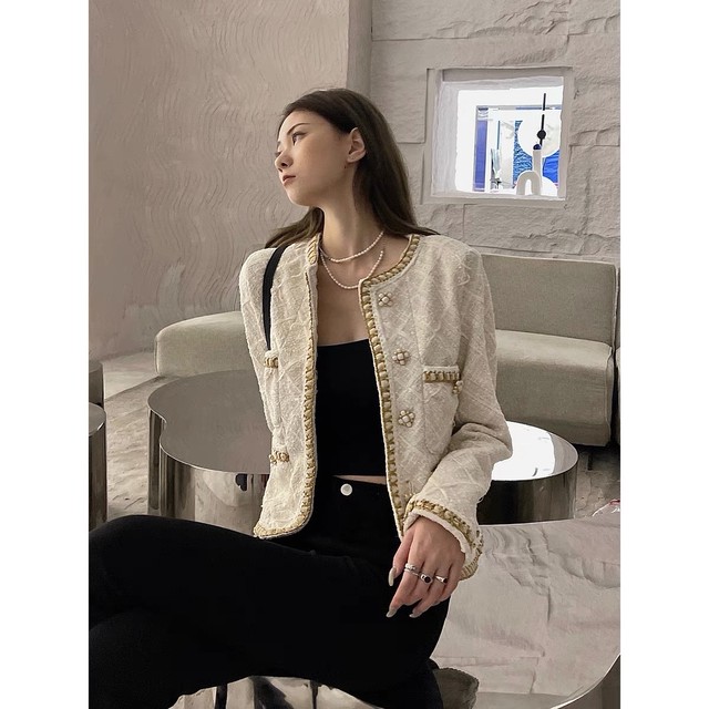 gold tweed jacket