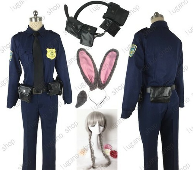 K3248b ディズニー ズートピア Zootopia ジュディホップス Judy 風 コスプレ 衣装 ウィッグ 髪飾り Cosplay コスチューム ハロウィン イベント ルガーノショップ