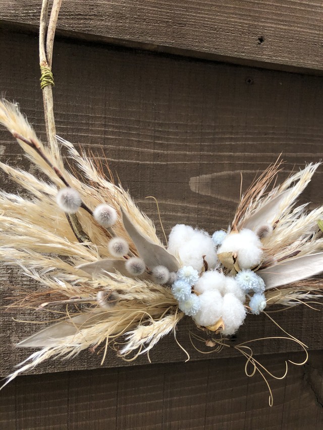 クリスマス ドライフラワーリース 空の庭