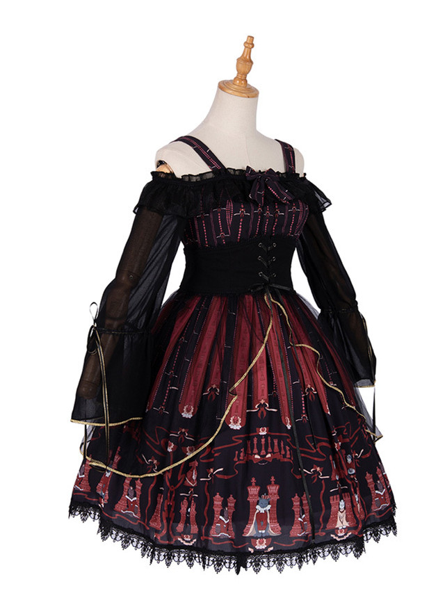Lolita Op Dress ロリータドレス ワンピース ロリィタ ゴスロリ 日常用 お茶会 撮影 Cosplay イベント 春夏秋 長袖 ロリ 大きいサイズ Xxs Xs S M L Ll 3l 4l Mintcat