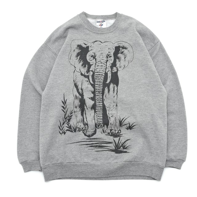90's JERZEES elephant print sweatshirt