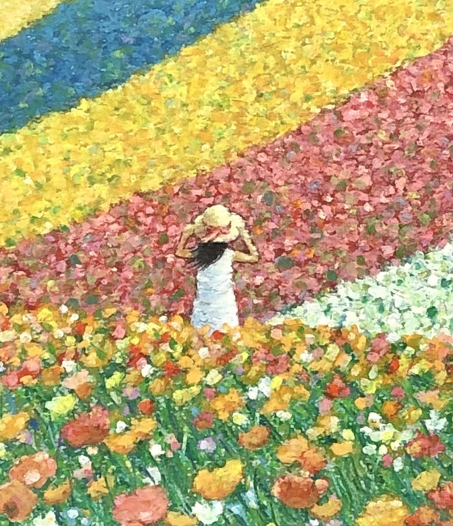 全国組立設置無料 夕焼けの花畑 ｆサイズ 油絵 直筆仕上げ 額縁付 油彩 風景画 オリジナルインテリア絵画 風水画 ブラウン額縁他各種 7 766mm 送料無料 即納特典付き Www Prakan1 Obec Go Th