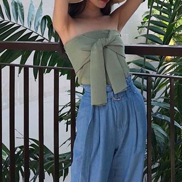 フロントリボンベアトップ チューブトップ リボン ベアトップ 夏 肌見せ カジュアル 無地 インナー 大人 デート お出かけ 旅行 女子会 韓国 韓国 ファッション オルチャン 可愛い レディース Fa474 Musubi Me 韓国 オルチャン レディースファッションのお店