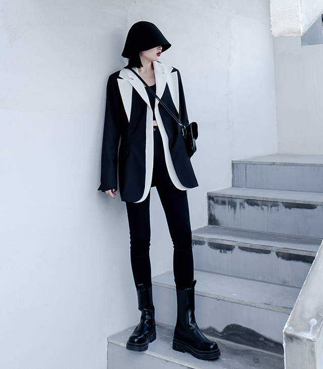 Top Mode アウター ジャケット ロングジャケット ロング丈 ブラック 黒 モード系 メンズ レディース ユニセックス Men75 Top Mode