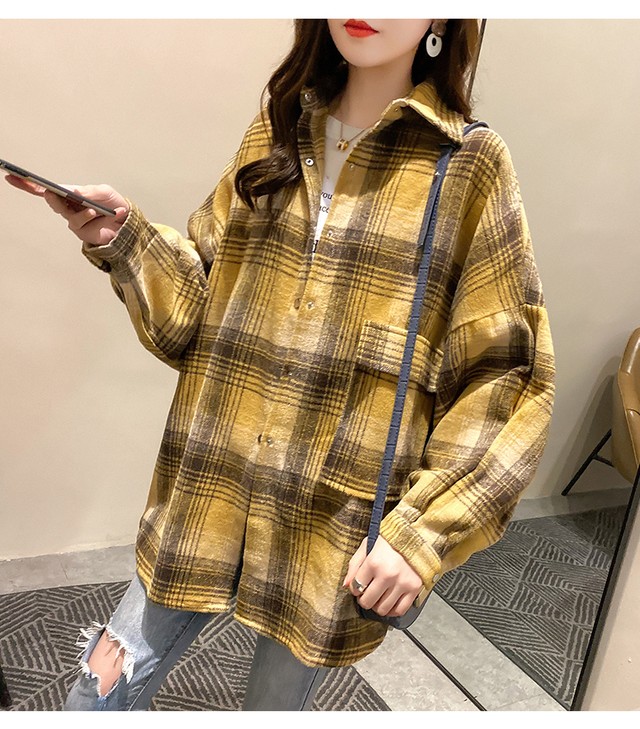 超人気 トップス レディース 長袖 シャツ チェック柄 通勤 オフィス ファッション 3色ins 1179 Ins Fashion ファッション専門店 可愛い 安心 素敵な商品を多数ご用意