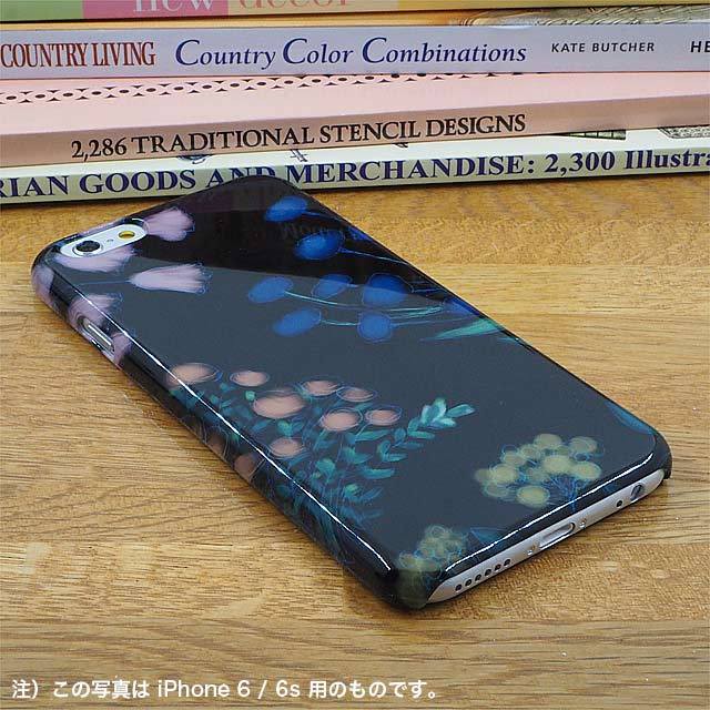 スマホケース Iphone 11pro X Xs 8 7 6 6s Se 5 5s 5c 用 シルエットflowerカラー 黒地 シックな野の花柄 黒地ピンク青黄色 大人のアイフォンケース カバー Cloth Tree