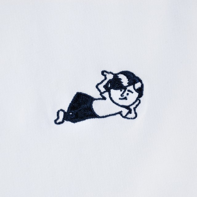 Gayacha キャラロゴ 刺繍tシャツ ホワイト Gayacha