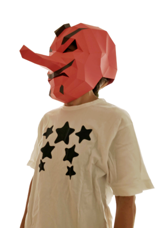 てんぐ テング 天狗 マスク かぶりもの 大人用 手作り人気動物シリーズ 面白いかわいい被り物 かぶれますく ハロウィン仮装衣装にも 送料込 Tengu 3d Mask Papercraft Diy かぶれますく かぶりもの 被り物 動物マスク手作りペーパークラフト おもしろ