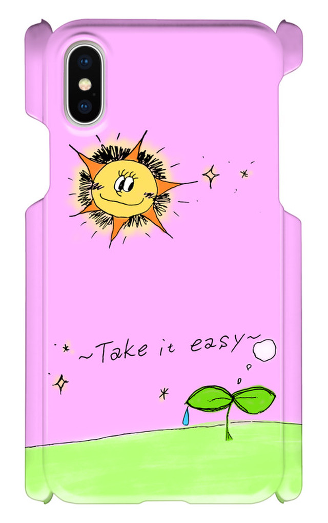 スマートフォンケース Iphonex 手書きイラスト 芽生え Take It Easy