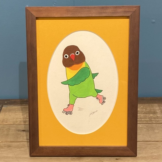 【オグチヨーコ】原画「前見て!前(ボタン)」