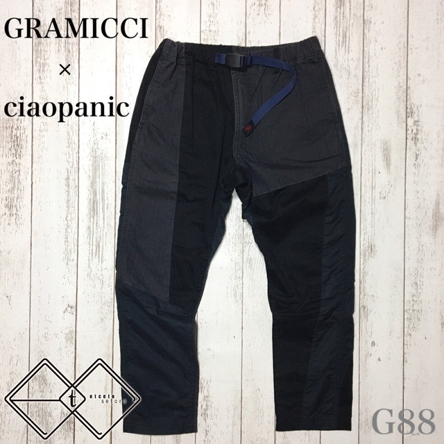 グラミチ チャオパニック別注 Gramicci Ciaopanic パッチワーク アンクルカット ナローパンツ G Used Etc