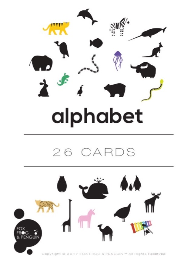 Foxfrog Penguin フラッシュカード アルファベット ベビー