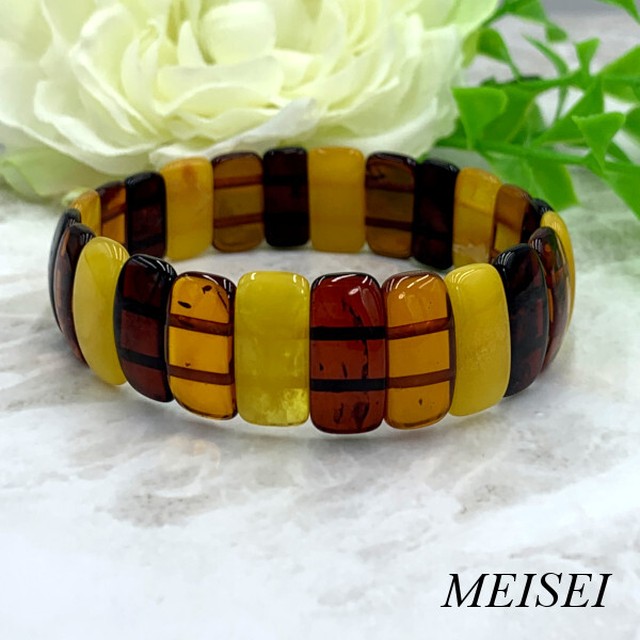 琥珀 ブレスレット こはく コハク アンバー 17cm 腕輪 バングル ゴム マルチカラー 茶色 ブラウン 丸 和風 レディース B Amber Bracelet Amber Amber 17cm Bracelet Bangle Rubber Multicolor Brown Brown Round Japanese Style Ladies B