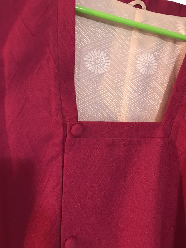 道行コート 和服 鮮やかなショッキングピンク 和mono