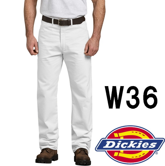 36インチ Dickies ディッキーズ ペインターパンツ ホワイト ジーンズ 大きいサイズ メンズ レディース シニア Usaモデル タルサタイム Tulsa Time オーバーオール ペインターの通販