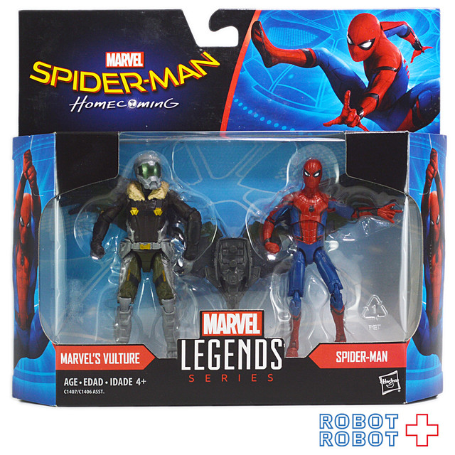 ハズブロ スパイダーマン ホームカミング マーベルレジェンド 3 75インチ ベーシックフィギュア 2パック スパイダーマン ヴァルチャー Robotrobot