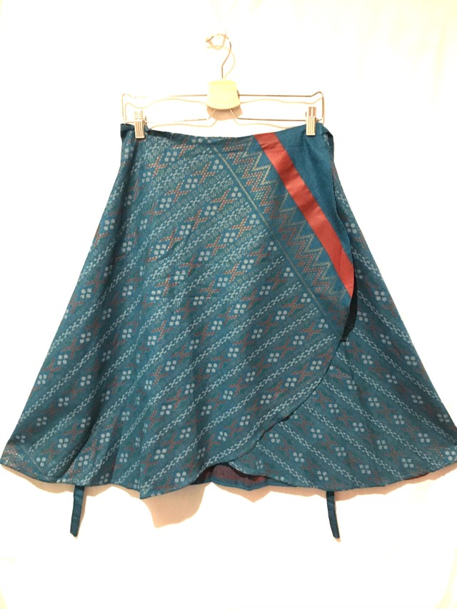 ラップスカート 巻きスカート 厚手コットン レディース アジアン柄 ミモレ丈 スカート アジアンファッション エスニックファッション 防寒 ロング エスニック アジアン アジアン雑貨no 292 アジアン雑貨 Asian Mrk