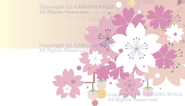 和風の桜の背景 Aiデータ ベクター画像 Kawano ストックイラスト直販所