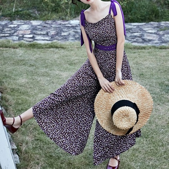 オールインワン サロペット ハイウエスト 19年春夏新作 レディース リゾートファッション リゾートワンピース パンツオールインワン ワイドパンツ レディース Jm8150 Dress No Sato