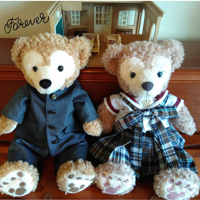 ぬいぐるみ用コスチューム おしゃれ 学生服 グレー系学ラン ハンドメイド工房 つむぎ