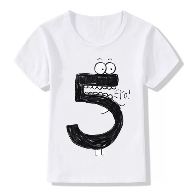 お取り寄せ商品 バースデーナンバーtシャツ5 半袖 誕生日 送料無料 ベビーフォーマル 出産祝い プレゼント プチギフト