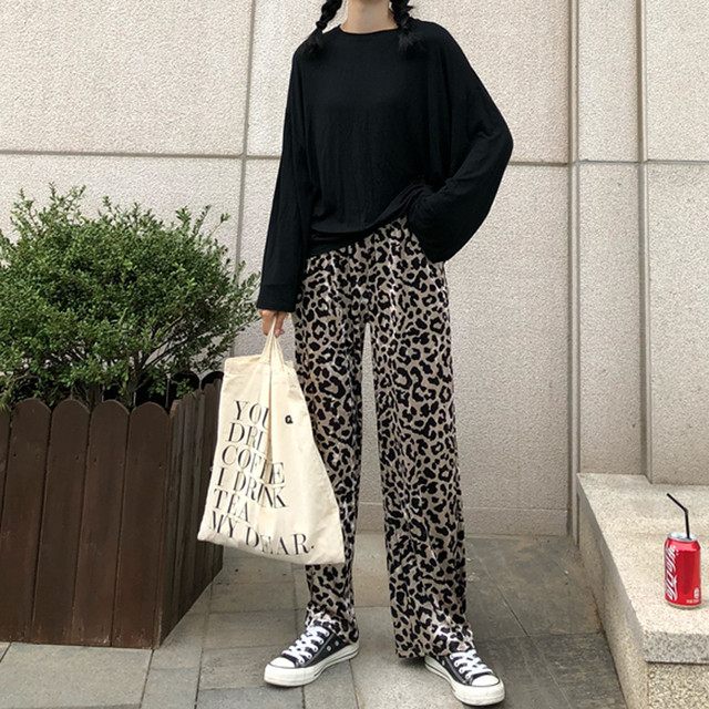 レオパードパンツ カジュアル モノトーン トレンド アニマル柄 レオパード柄 ヒョウ柄 注目 Sugar Daystyle シュガーデイスタイル