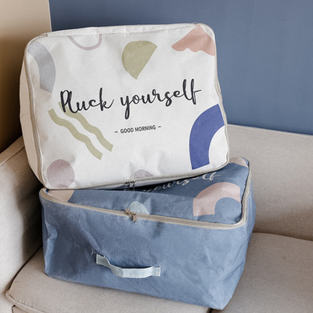 お得 2個セット 北欧 布団 収納 袋 ダウンコート コート 冬物 収納バッグ おしゃれ 3色 Dyh海外子供用品