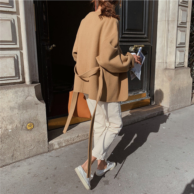 コート ノーカラーコート ウエストマーク ジャケット テーラードコート メルトンコート ショート丈 ノーカラー ミドル丈コート レディース 秋冬 防寒 アウター ウールタッチ Sumoa